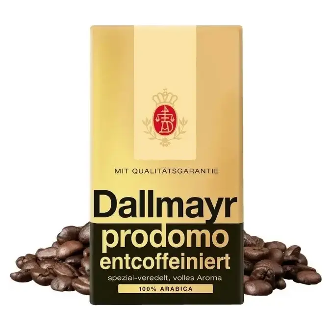 Кава в зернах БЕЗ КОФЕЇНА Dallmayr Prodomo Entcoffeiniert 100% арабіка Німеччина 500г