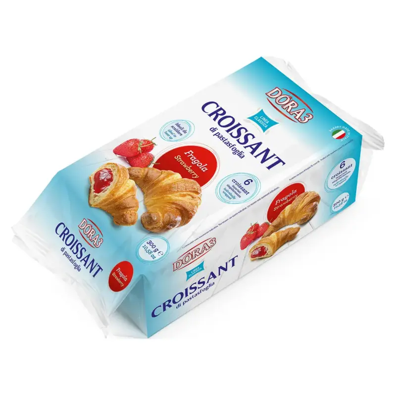 Круасани з полуничним кремом Antonelli Croissant Strawberry 250 г Італія