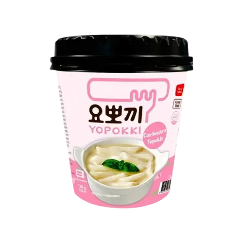 Рисові палички топокки із соусом карбонару Yopokki Carbonara Topokki 120г Корея