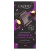 Шоколад чорний 57% какао з ожиною й імбиром Cachet Ginger&Blackberry Бельгія 100 г