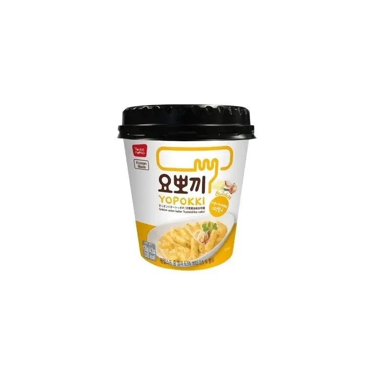 Рисові палички з карамелізованою цибулею Yopokki Golden onion butter Topokki 120г Корея