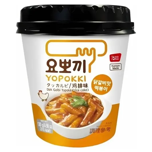 Рисові палички топокки гостра курка Yopokki Dak Galbi Topokki 130г Корея