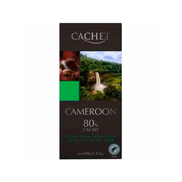 Шоколад екстра чорний 80% какао Cachet Cameroon 100 г Бельгія