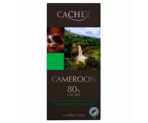 Шоколад екстра чорний 80% какао Cachet Cameroon 100 г Бельгія