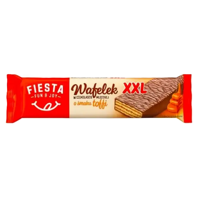 Вафлі у шоколаді зі смаком тоффі Fiesta Wafelek XXl o smaku Toffi 50г