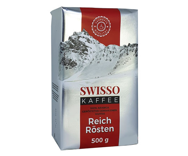 Кава мелена Swisso Kaffe Reich Rösten 100% Арабіка 500 г Німеччина