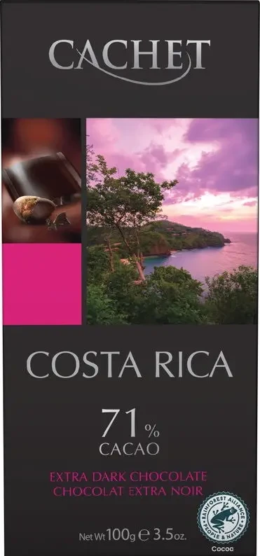 Шоколад чорний Cachet Dark Chocolate Costa Rica 71% какао 100 г Бельгія 											Шоколад Cachet UGANDA 80% 100 г Бельгія
