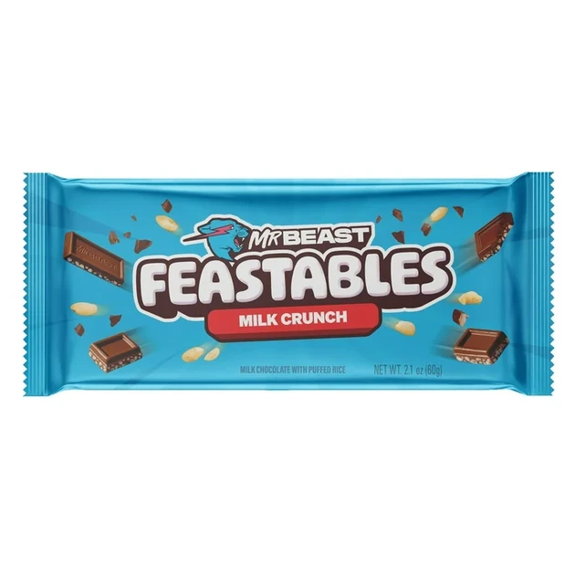 Шоколад молочний з повітряним рисом MrBeast Feastables  60г США