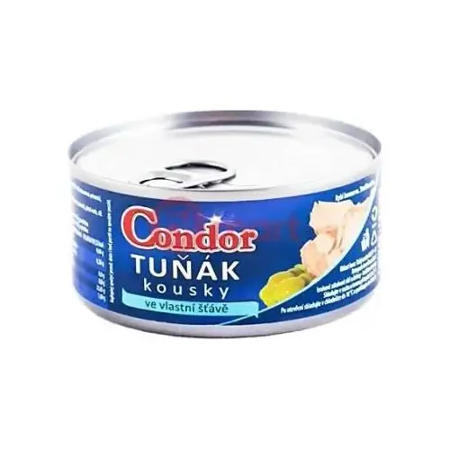 Тунець шматочками у власному соку Condor Tuniak 170г Чехія