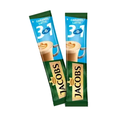 Кава розчинна Jacobs Caramel Latte 3 в 1 в стиках 12.3г
