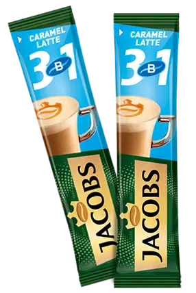 Кава розчинна Jacobs Caramel Latte 3 в 1 в стиках 12.3г