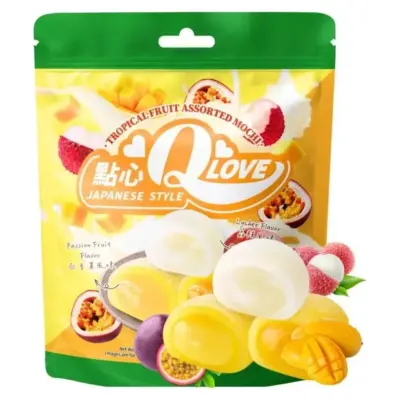 Моті (японське тістечко) з тропічними фруктами Qlove Boba Mochi Tropical Fruit (8х15г) 120г Тайвань