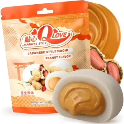 Моті (японське тістечко) з арахісовим кремом Qlove Boba Mochi Peanut Flavor (8х15г) 120г Тайвань
