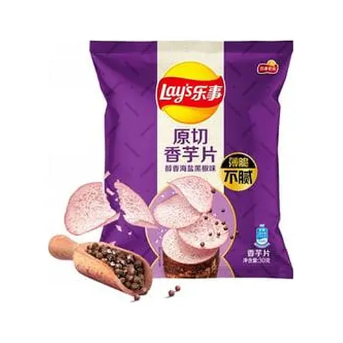 Чіпси таро зі смаком чорного перцю Lay’s Taro Chips and black Pepper Flavor 60г Китай
