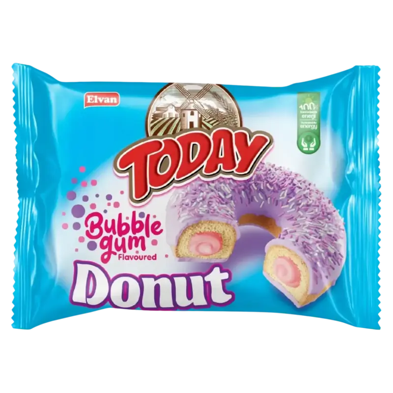 Кекс (донат) у глазурі зі смаком Babble Gum Elvan Today Donut Babble Gum 50г Туреччина