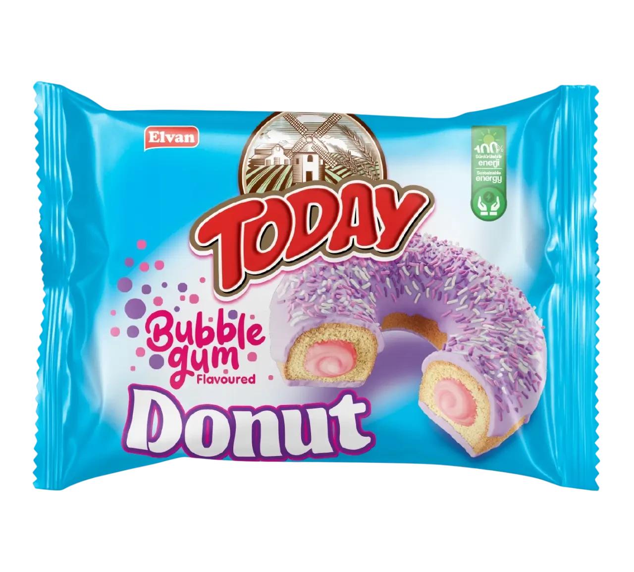 Кекс (донат) у глазурі зі смаком Babble Gum Elvan Today Donut Babble Gum 50г Туреччина