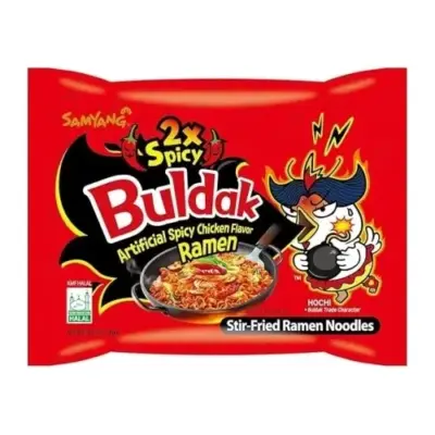Локшина швидкого приготування зі смаком гострої курки Samyang Buldak 2xSpicy Hot Chicken Flavor Ramen 140г Південна Корея