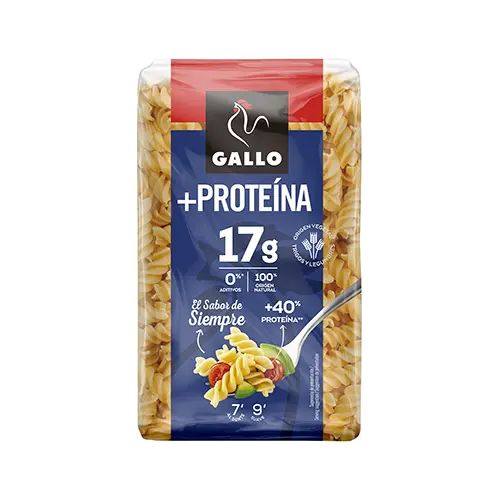 Макаронні вироби спіральки з протеїном Gallo+Proteina Helices 400 г Іспанія