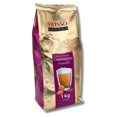 Капучіно зі смаком Амаретто Swisso Kaffee Cappuccino Amaretto 1кг Німеччина
