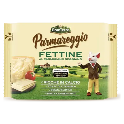 Сир тостовий з пармезаном БЕЗ ГЛЮТЕНА Gran Terre Parmareggio Fettine 150 г Італія