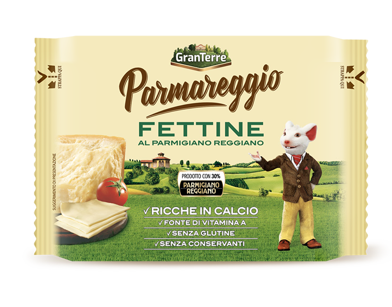 Сир тостовий з пармезаном БЕЗ ГЛЮТЕНА Gran Terre Parmareggio Fettine 150 г Італія