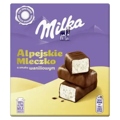 Цукерки пташине молоко MILKA Альпійське молочко сметанкове 330г Німеччина