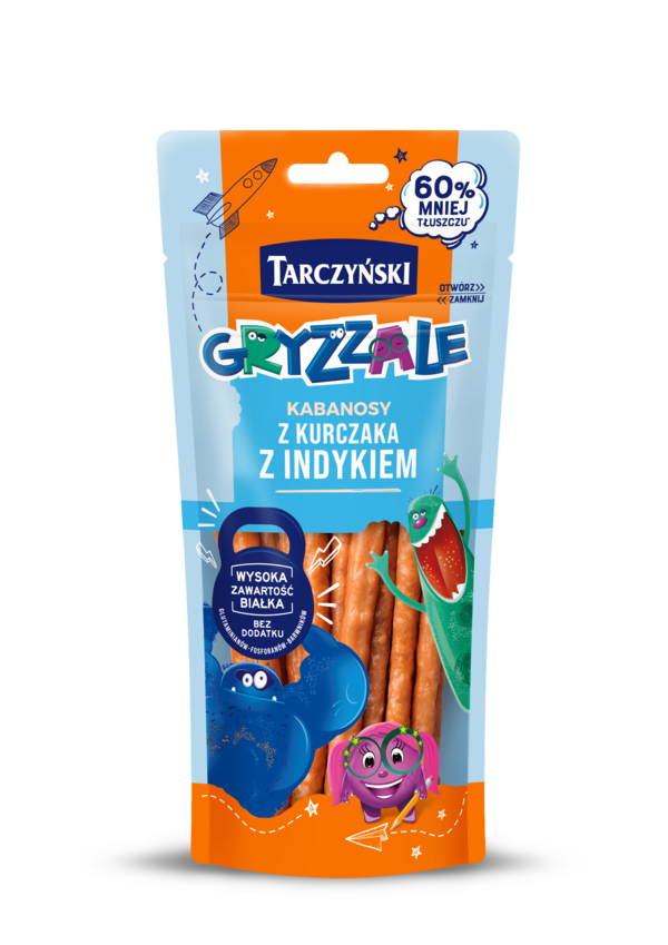 Ковбаски Кабанос  Дитячі куряче - індичні TARCZYŃSKI Kabanosy Gryzzale 90г Польща