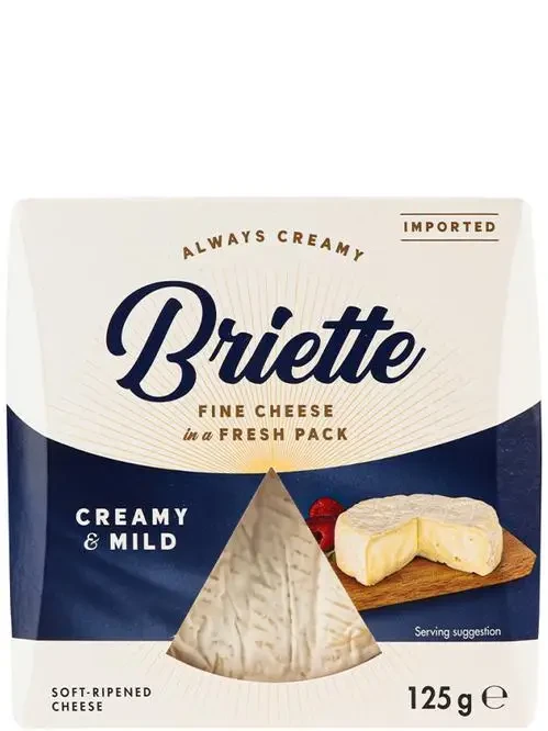 Сир м'який із білою пліснявою Брієтте Kaserei Briette Creamy&Mild 125г Німеччина