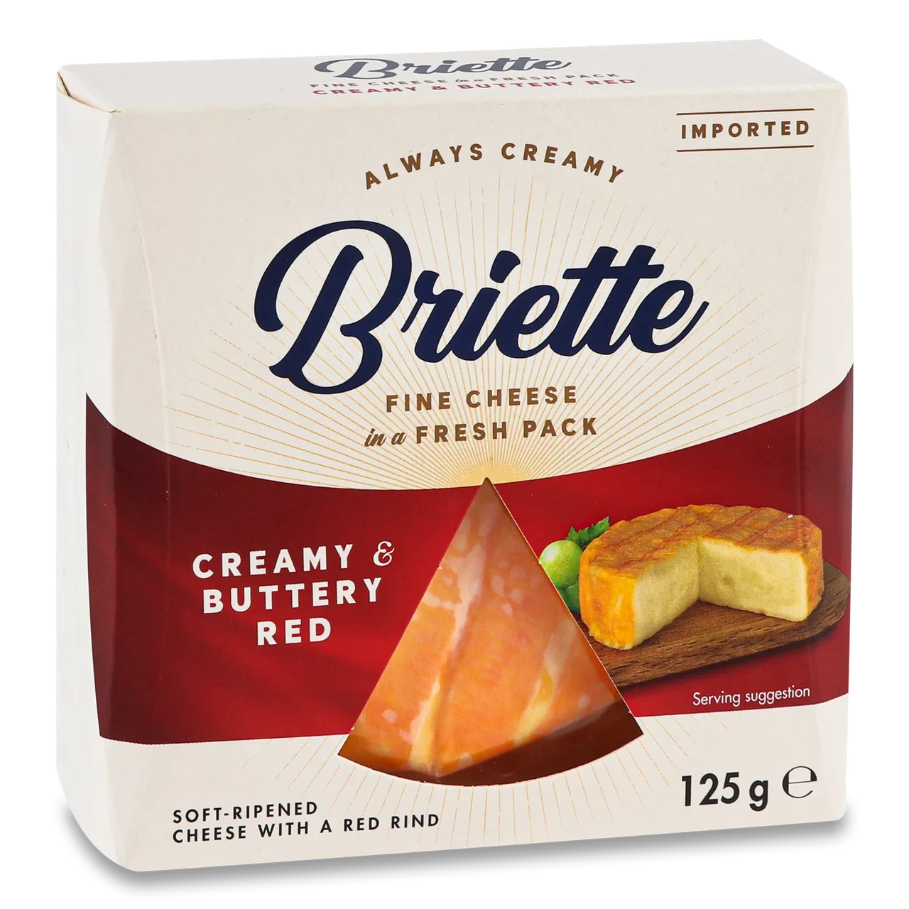 Сир м'який вершковий Брієтте Kaserei Briette Creamy&Buttery Red 125г Німеччина