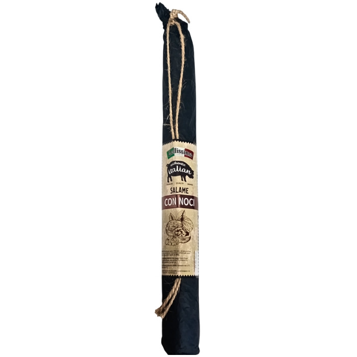 Ковбаса Салямі з волоським горіхом Bellissimo Salame con Noci 300г Італія