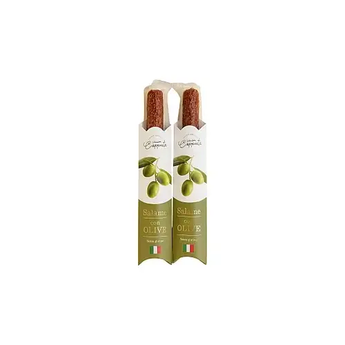 Ковбаса сиров’ялена з оливками Salumi Capputa Salame con Oliva 300г Італія