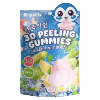 3D Желейні цукерки фруктове газування K-Peelz 3D Peeling Gummies Mixed Fruit Soda 60г Корея