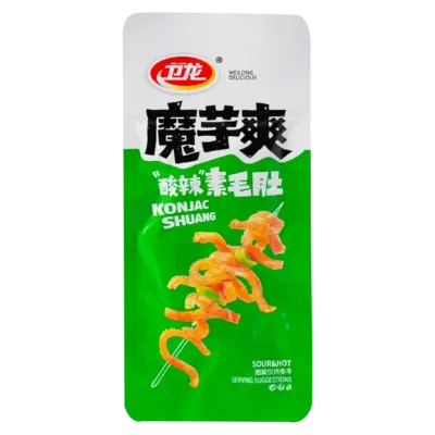 Снeк кисло-гострий Конжак Weilong Delicious Konjac Shuang Sour&Hot 252г Китай
