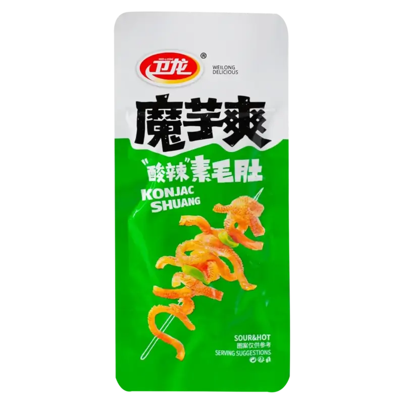 Снeк кисло-гострий Конжак Weilong Delicious Konjac Shuang Sour&Hot 252г Китай