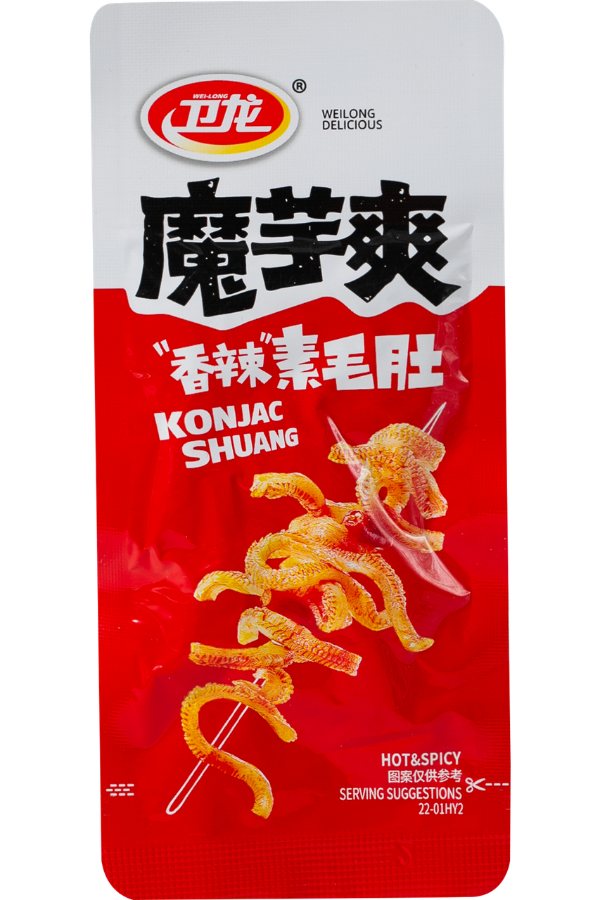 Снeк з гострими спеціями Конжак Weilong Delicious Konjac Shuang Hot&Spicy 252г Китай