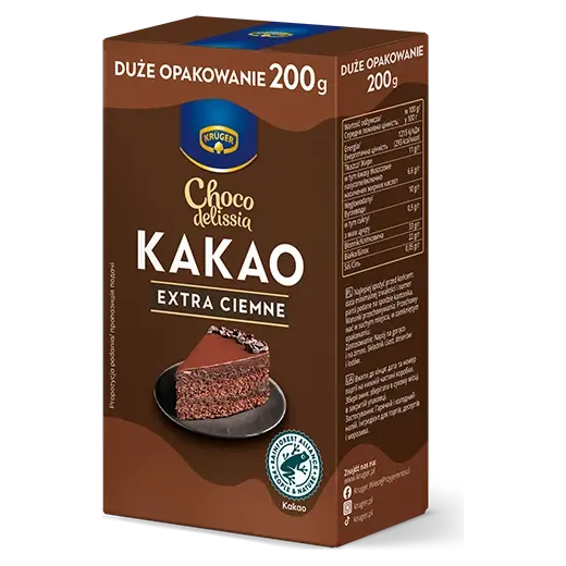 Какао-порошок екстра темний Kruger Cacao Extra Ciemne 200г Польща