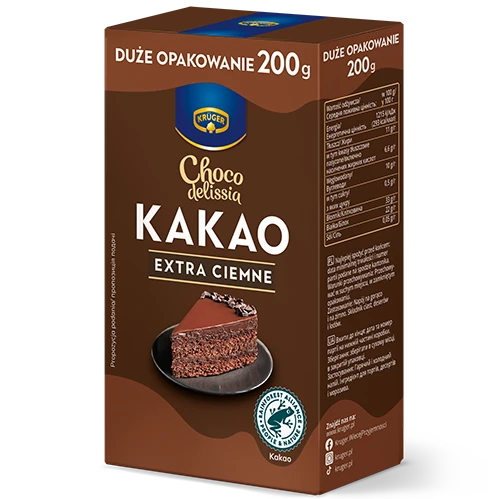 Какао-порошок екстра темний Kruger Cacao Extra Ciemne 200г Польща