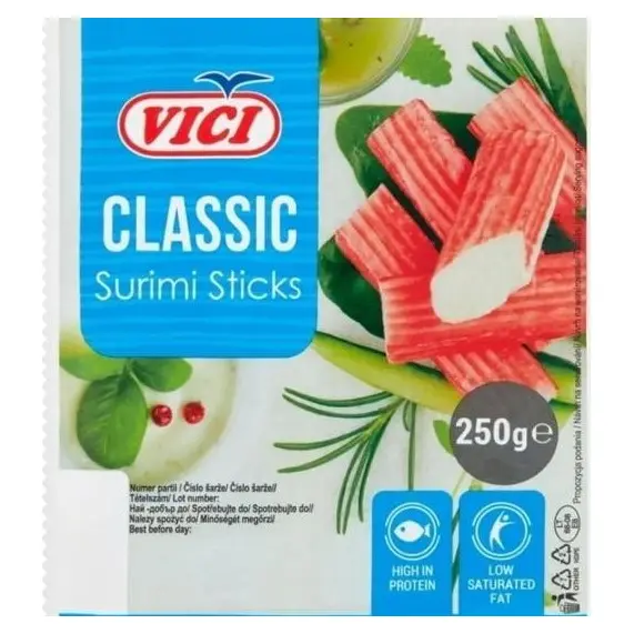 Крабові палички класичні Vici Classic Surimi Sticks 250г Литва