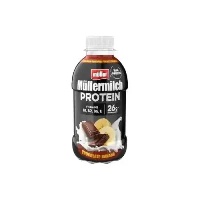 Молочний напій Muller Mullermilch Protein Chocolate-Banana 400г(376мл) Німеччина