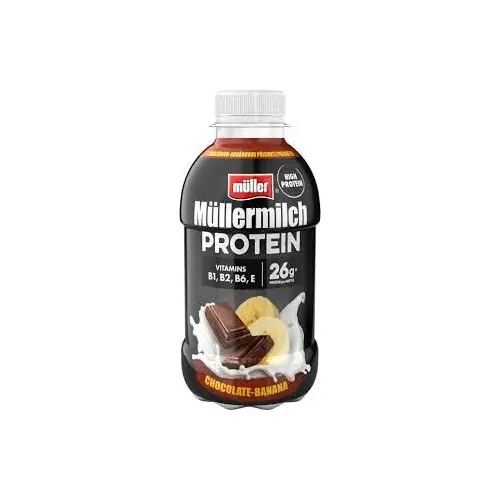 Молочний напій Muller Mullermilch Protein Chocolate-Banana 400г(376мл) Німеччина