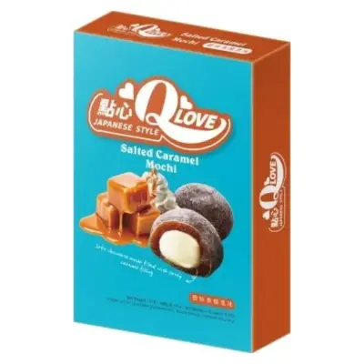 Моті (японське тістечко) зі смаком солоної карамелі Qlove Salted Caramel Mochi 180г Тайвань