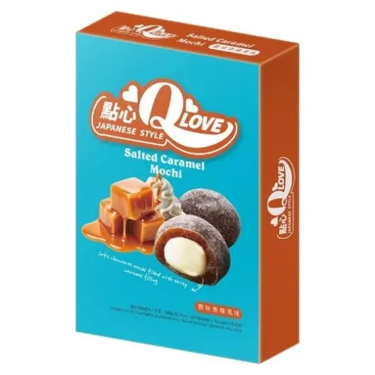 Моті (японське тістечко) зі смаком солоної карамелі Qlove Salted Caramel Mochi 180г Тайвань