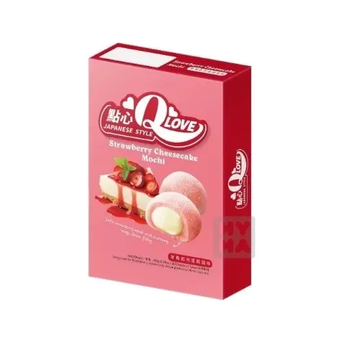 Моті (японське тістечко) зі смаком полуничного чізкейку Qlove Strawberry Cheesecake Mochi 180г Тайвань