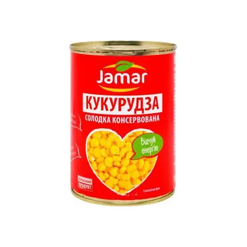 Кукурудза солодка консервована Jamar 400г/220г Польща