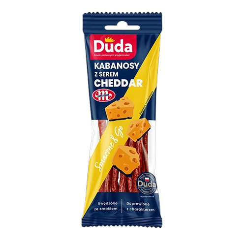 Ковбаски Кабанос із сиром гауда Duda kabanosy z serem Cheddar 105г Польща