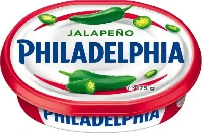 Сир вершковий гострий з перцем халапіння Філадельфія Philadelphia Jalapeno 175г Швейцарія