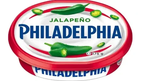 Сир вершковий гострий з перцем халапіння Філадельфія Philadelphia Jalapeno 175г Швейцарія