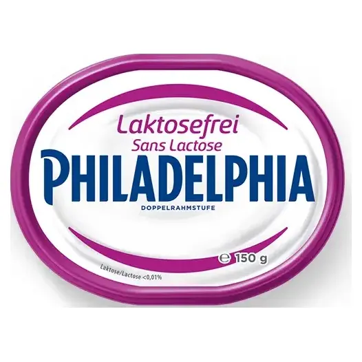 Сир вершковий БЕЗ ЛАКТОЗИ Філадельфія Philadelphia Laktosefrei 150г Швейцарія
