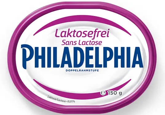 Сир вершковий БЕЗ ЛАКТОЗИ Філадельфія Philadelphia Laktosefrei 150г Швейцарія