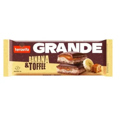 Шоколад молочний з Карамеллю і фундуком Terravita Caramel & Hazelnuts 235 г Польща